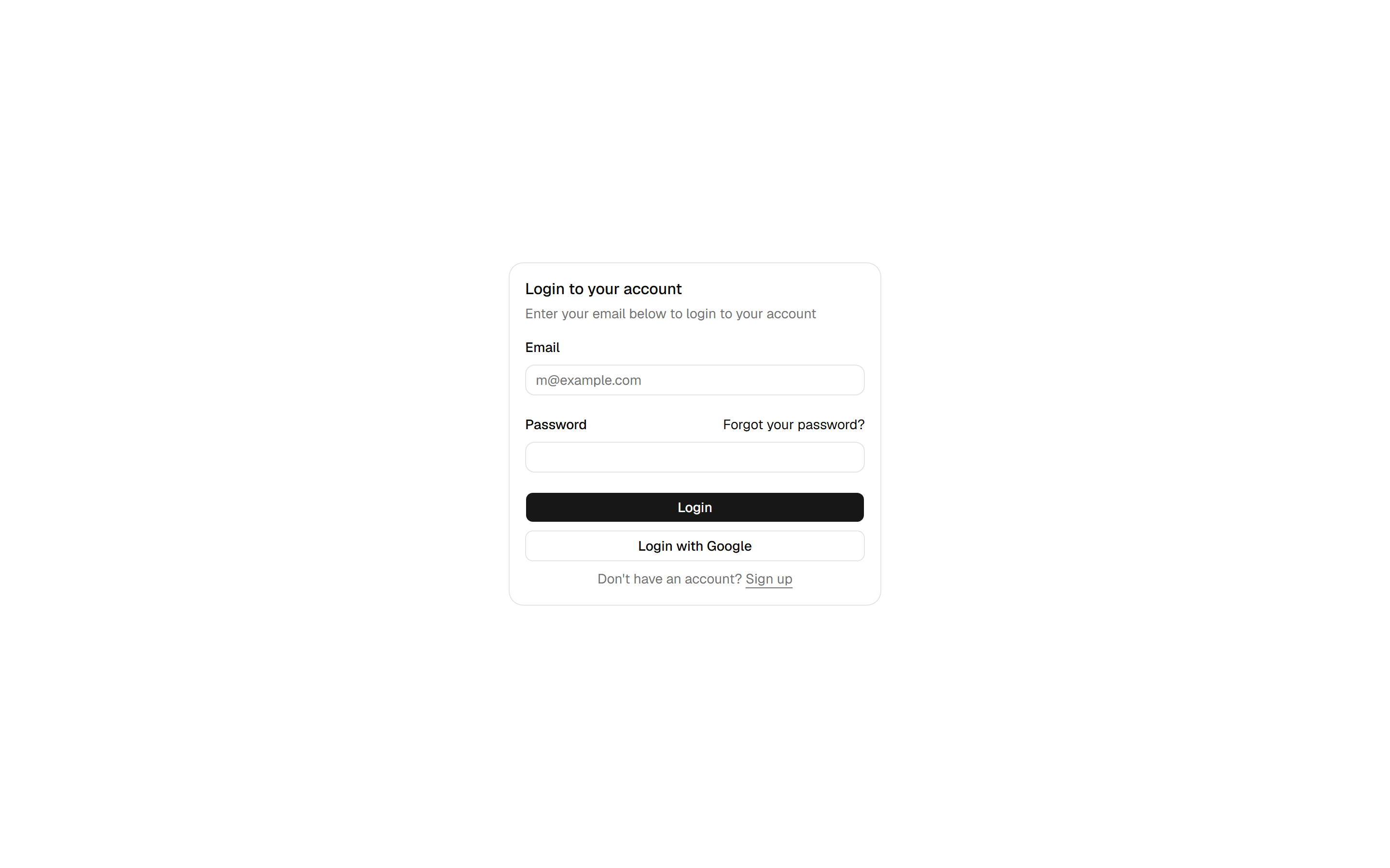 Login form
